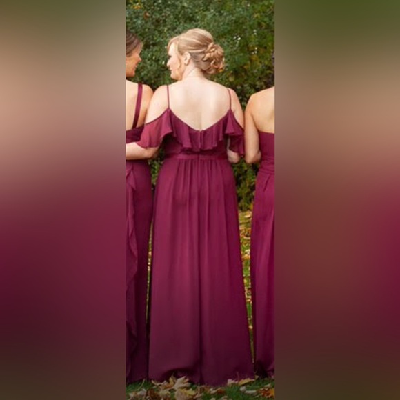 Bridesmaid dress burgundy - Picture 6 of 7